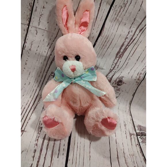 Pink Color Bunny Plush Rabbit Stuffed Animal 9"Easter plush - Picture 2 of 7